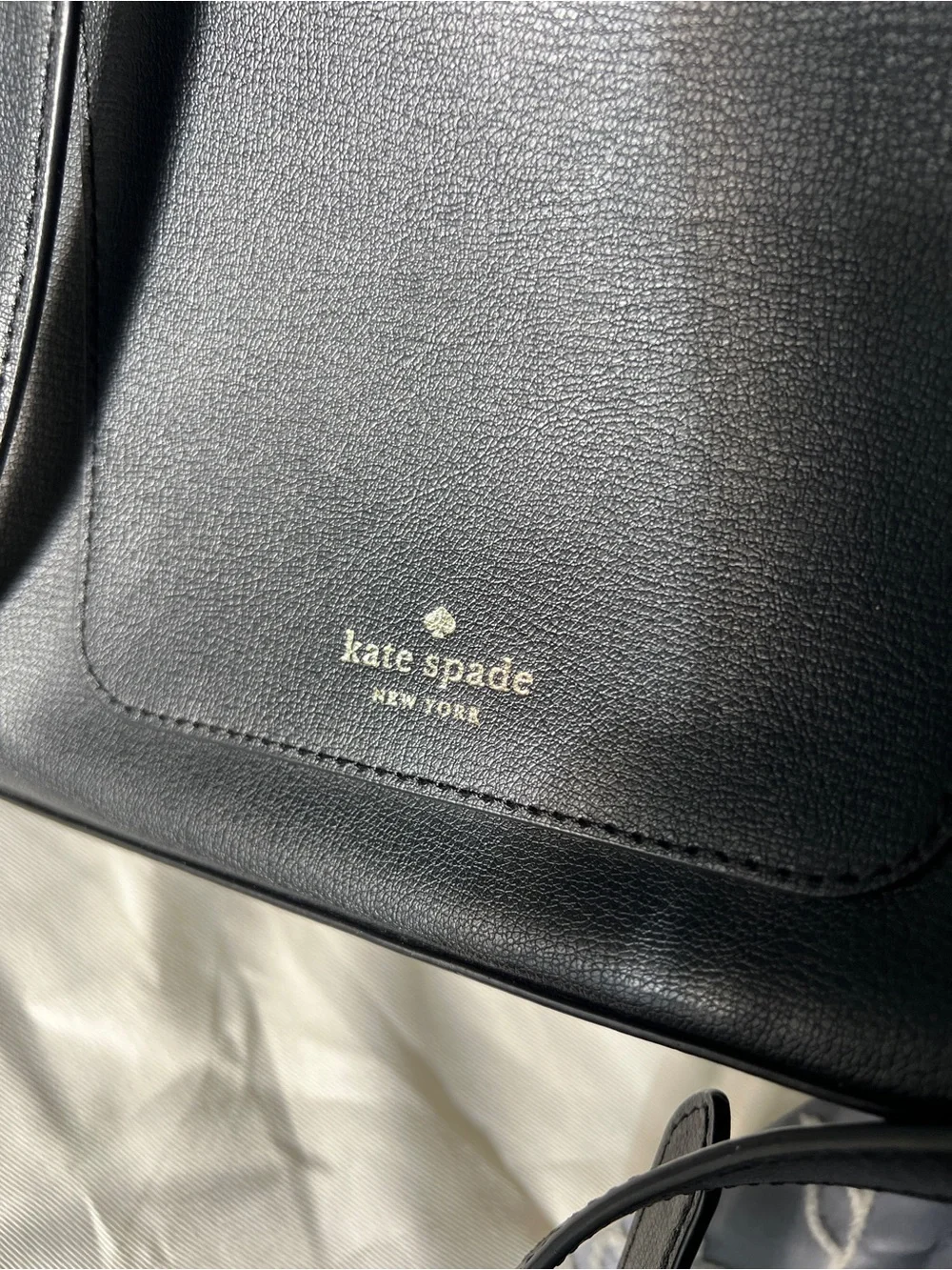 kate spade Black Leather Mini Backpack with Spade Lock